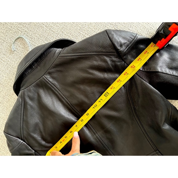 BCBG MaxAzria Womens Classic Moto Biker Leather Black Jacket orig. $598 MED. - Picture 8 of 15
